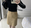 哈吉斯（HAZZYS）女装 春秋半身裙女时尚H型基本短裙ABQST02CT01 米色BI 155/68A 36 晒单实拍图