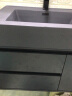 赛诺纳美 （SANNMA）岩石一体盆浴室柜组合实木智能镜柜洗手盆洗脸池柜卫生间洗漱台洗脸盆现代简约 星空灰80CM标准镜柜-岩石一体盆 实拍图