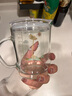 星恒梦 牛奶杯儿童玻璃杯水杯子便携双饮吸管水杯家用带刻度宝宝带盖杯 实拍图