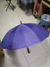 午二特价16骨素色彩虹伞长柄直杆伞防风伞晴雨伞商务伞logo遮阳广告伞 黑色16K弯柄 实拍图