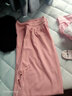 朵伶诗儿【两条装】小个子运动冰丝阔腿裤女高腰垂感夏季薄款大学生宽松直筒码休闲裤 粉色+黑色303(两件装)96 L 106-120斤 实拍图