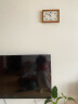 多帝家（DODEKA）日式实木方形挂钟家用客厅卧室大号时尚时钟办公室简约大气石英钟 DOA-230004B 实拍图