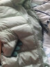 童泰秋冬3-24个月婴幼儿衣服宝宝轻薄款带帽羽绒连体衣哈衣 绿色 90cm 实拍图