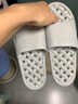 惠夫人浴室拖鞋男大码居家速干防滑日式静音洗澡漏水镂空夏季拖鞋男女款 麻花漏水 灰色 44-45码（适合43-44码穿） 实拍图