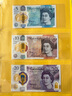 欧洲-英国钱币塑料钞全新UNC 伊丽莎白二世 仅供收藏 3张全套（5-20英镑） 实拍图