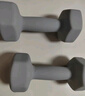 品健（PINJIAN）浸塑哑铃女士家用塑形训练手臂男士健身器材套装 星空灰/6KG*2 实拍图