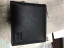 七匹狼 男士小钱包短款 休闲两折横款头层牛皮卡包皮夹 送老公生日礼物 黑色礼盒装 实拍图