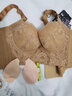购物狂欢 聚拢收副乳上托下垂外扩调整型文胸7排扣高侧比美背薄款花婉韵内衣女透气同款 金色(单件） 75B 实拍图