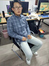 罗蒙（ROMON）磨毛格子加绒加厚长袖衬衫男士秋冬中年商务休闲保暖衬衣爸爸装 8851蓝灰 40 175 实拍图