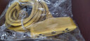 清风（kyfen）QF-B2 长线工程1.5平方线径带安全保护门插线板  电瓶车充电延长线 防冻耐寒 全长6米三位黄色 实拍图