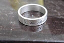 9999足银原创手工定制情侣戒指纯银刻字男女对戒尾戒情人礼物指环 【宽6.0/单面雕刻】 实拍图