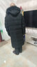 啄木鸟羽绒服男士中老年人长款过膝连帽加厚爸爸装冬季极寒东北大衣外套 黑色-带毛领 2XL (可穿150-165斤) 实拍图