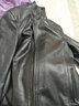 比菲力（BEVERRY）头层真皮皮衣男海宁绵羊皮外套修身韩版男士机车皮夹克夹克外套 口袋拉链黑色款 4XL 实拍图