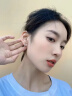 晓青瓜耳骨钉女养耳洞睡觉免摘个性小耳扣耳环耳圈高端2025款生日礼物 10MM银色一对(适合耳垂)E2753 实拍图