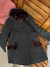 兰威费雷妈妈春秋装毛呢外套新款40-50岁60加绒加厚棉袄中老年女装 灰色加绒加 厚款 XL 【建议90-105斤】 实拍图