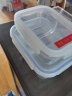 乐扣乐扣 耐热玻璃保鲜盒微波炉饭盒分格便当盒餐盒分隔带叉勺1L+600ML+包 实拍图