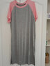 米嘟尔夏季新品女士莫代尔短袖睡裙长裙薄款休闲加大码可外穿睡衣家居裙 浅灰色(拼色NEW裙) XL 适合120到160斤左右 实拍图