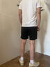 李宁（LI-NING）羽毛球服男女短袖速干比赛套装上衣裤子两件套 标准白 L  实拍图