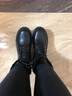 轩途诗马丁靴女加绒冬季系带英伦风短靴女厚底潮网红机车靴休闲女靴子 黑色 36 实拍图