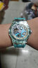 博之轮全自动机械手表防水夜光腕表男女学生手表生日礼物绿色 实拍图