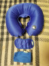 WELLHOUSE充气U型枕护颈枕旅行三宝套装眼罩耳塞收纳袋便携旅游睡眠 宝蓝 晒单实拍图