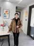 俞兆林（YUZHAOLIN）妈妈装秋冬装宽松棉服2025新款加绒外套女休闲加厚棉袄中老年女装 咖色 XL （建议100斤-115斤以内） 实拍图