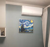 水竞手绘油画梵高装饰画玄关餐厅挂画书房桌面画儿童房卧室壁画背景画 B款星空 香槟银环保框 50*60 梵高名画 实拍图