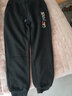 新雁过妆楼冬季羊羔绒运动裤女加绒加厚秋冬裤子宽松休闲卫裤女外穿女裤棉裤 黑色-平口脚800 XXL适合125-138斤 实拍图