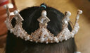 apfelbaum女童节日演出发饰皇冠女孩花童婚纱配饰头箍儿童头饰发箍王冠饰品 金色 实拍图