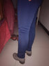 魔之韵弹力紧身小脚打底裤子外穿女士休闲大码胖mm显瘦薄款/加绒裤8181 蓝色【长裤厚羔绒冬款】 加绒 2XL (128-140斤左右) 实拍图