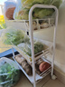 霓峰小推车置物架厨房果蔬篮子落地多层玩具零食收纳架多功能储物架子 3层白-豪华加厚碳钢款【滑轮+挂钩】 实拍图