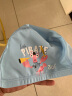 361°儿童游泳PU帽运动男女时尚可爱卡通防水舒适不勒头游泳帽 蓝色 实拍图