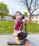 可优比（KUB）儿童滑板车三轮1-2-3-6岁滑滑车可坐闪光轮儿童车1到2岁宝宝车 【旗舰款-骑滑两用】-圆舞粉 实拍图