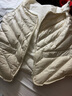 雅鹿轻薄羽绒马甲女内穿2025新款圆领修身纯色内搭马夹拉链保暖背心女 米白色（升级款） XL （推荐110-125斤） 实拍图