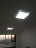 灵翔之光LED客厅灯无极遥控吸顶灯简约现代薄卧室灯 2025新款套餐组合灯具 50*50cm无极48W(12-18平) 银色边框 实拍图