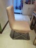 乐全弹力椅子套罩垫子靠背一体四季通用凳子套餐桌座椅垫套装家用餐厅 滕条-蓝灰 椅套 实拍图