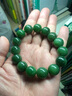 豆蔻时光收藏级14mm和田玉碧玉手串无黑苹果绿玉石手串生日礼物男女士款 实拍图