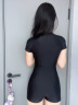 速安视SWANS泳衣女温泉遮肚保守连体专业游泳显瘦海边防晒速干泳装 L 实拍图