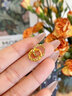 中国黄金（CHINA GOLD）满天星耳环女5G车花耳扣足金爆闪耳饰小耳圈情人节生日礼物送女友 B款满天星耳扣【一对】约1.7g 实拍图