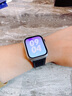 istrap苹果手表表带真皮爱马仕同款牛皮适用apple watch手表带S11/10/9/8/7/6/SE男女士iWatch ultra2/3 栗棕白线丨银色配件 44/45/46MM表盘【适用Wa 实拍图