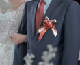 猎尚礼服5件套男酒红领带正装结婚新郎婚礼领结方巾领带夹生日礼物 （手打款）大礼盒五件套酒红条纹 实拍图