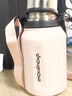 物生物保温杯大容量女士水杯高颜值316L不锈钢保温壶户外露营便携旅行壶 酷黑莓莓【含茶隔+背带】 950ml 实拍图