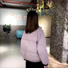 玛娇媚（Majiaomei）羽绒棉服外套女短款2025年冬季新款加厚面包服小个子学生上衣女 香芋紫 S 实拍图
