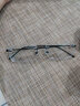 目匠 变色近视眼镜男女款 防辐射近视眼镜框架近视太阳镜护目镜 黑色-纯钛-斯文窄SWZ6320 变色配镜1.61变灰色镜片 实拍图