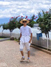 Colombass纯棉短袖t恤男夏季日系宽松ins潮牌字母印花男士休闲重磅半袖体恤 绿色(精梳棉升级款) L/175(建议125-145斤) 实拍图