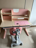 护童儿童学习桌椅小学生写字桌可调节升降课桌椅套装小户型书桌带书架 好奇星120cm+LUCKY椅_红 实拍图