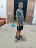 艾伦伯顿（Alen Botun）运动套装男健身服速干冰丝休闲短袖夏季薄款t恤训练篮球跑步服 暗黑套装+灰黑套装 L(130-145)斤 实拍图