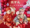 迪士尼1周岁礼服男宝宝夏季春秋男孩唐装红色百天宴满月婴儿抓周衣服夏 繁星女宝宝春秋款 90 【12-18个月体重22-26斤】 实拍图