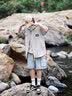 Foss Phil短袖衬衫男士夏季衬衣男潮流印花休闲外套宽松上衣FPCS2白色2XL 实拍图