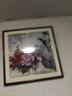 紫腾随轩新中式牡丹花开富贵装饰画客厅餐厅背景墙画卧室床头挂画壁画 图10 70*70cm红木色实木框 实拍图